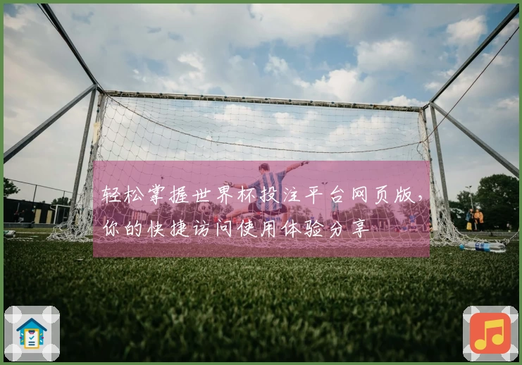 轻松掌握世界杯投注平台网页版，你的快捷访问使用体验分享